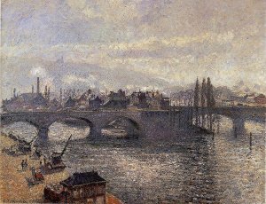 The Pont Corneille, Rouen: Morning Effect by Camille Pissarro Oil Painting