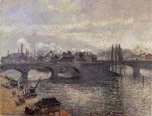 The Pont Corneille, Rouen: Morning Effect by Camille Pissarro - Oil Painting Reproduction