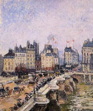 The Pont-Neuf II Oil painting by Camille Pissarro