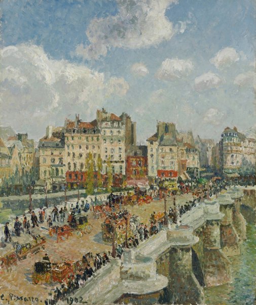 The Pont-Neuf by Camille Pissarro - Hand-Painted Oil Painting Reproduction