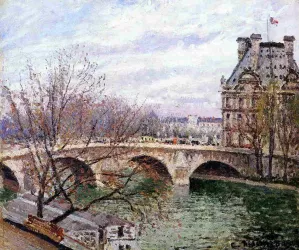 The Pont Royal and the Pavillon de Flore by Camille Pissarro - Oil Painting Reproduction