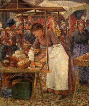 The Pork Butcher by Camille Pissarro Oil Painting