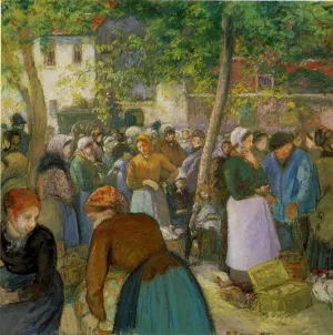 The Poultry Market by Camille Pissarro Oil Painting
