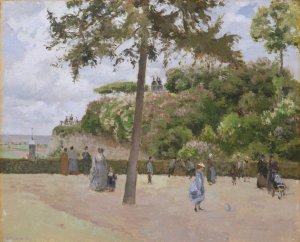 The Public Garden at Pontoise by Camille Pissarro Oil Painting