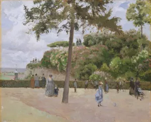 The Public Garden at Pontoise by Camille Pissarro Oil Painting