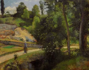 The Quarry, Pontoise Oil painting by Camille Pissarro