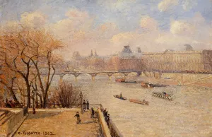 The Raised Terrace of the Pont-Neuf by Camille Pissarro - Oil Painting Reproduction