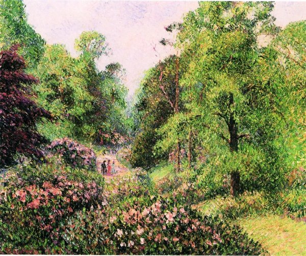 Main Product Photo of The Rhododendrons at Kew Painting by Camille Pissarro