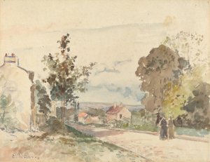 The Road from Versailles to Louveciennes by Camille Pissarro Oil Painting