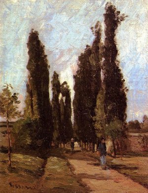 The Road Oil painting by Camille Pissarro