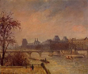 The Seine and the Louvre, Paris painting by Camille Pissarro