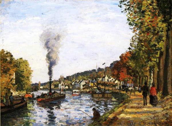 Main Product Photo of The Seine at Marly Painting by Camille Pissarro