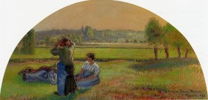 The Siesta in the Fields by Camille Pissarro Oil Painting