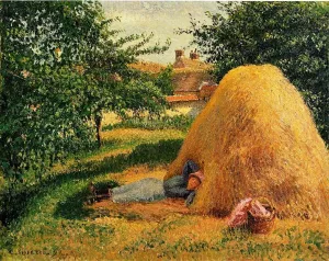 The Siesta by Camille Pissarro - Oil Painting Reproduction
