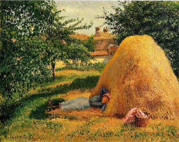 The Siesta by Camille Pissarro - Hand-Painted Oil Painting Reproduction