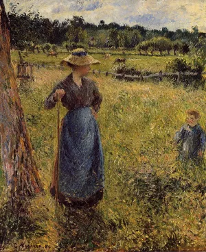 The Tedder by Camille Pissarro - Oil Painting Reproduction