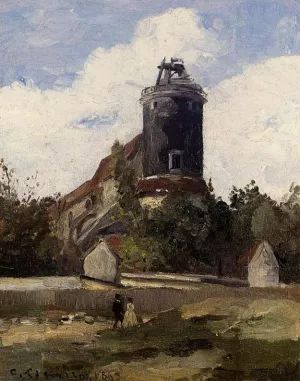 The Telegraph Tower at Montmartre by Camille Pissarro - Oil Painting Reproduction