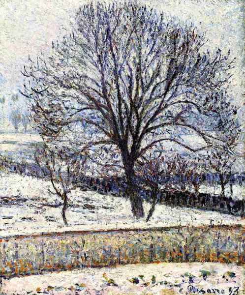 The Thaw, Eragny by Camille Pissarro - Hand-Painted Oil Painting Reproduction