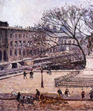 The Treasury and the Academy, Gray Weather by Camille Pissarro Oil Painting