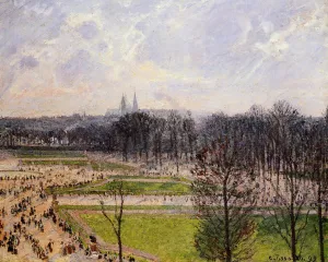 The Tuileries Gardens: Winter Afternoon by Camille Pissarro Oil Painting