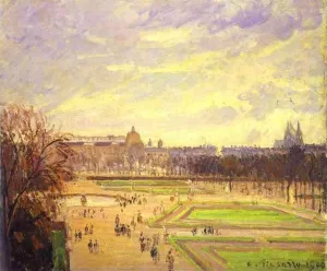 The Tuileries Gardens by Camille Pissarro - Oil Painting Reproduction