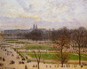 The Tuilleries Gardens: Winter Afternoon by Camille Pissarro Oil Painting
