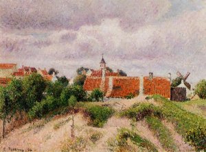 The Village of Knocke, Belgium by Camille Pissarro Oil Painting