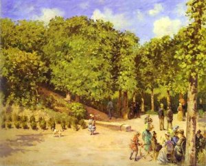 Town Garden in Pontoise by Camille Pissarro Oil Painting