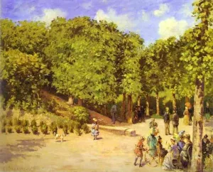 Town Garden in Pontoise Oil painting by Camille Pissarro