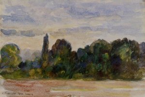 Trees, Eragny by Camille Pissarro Oil Painting