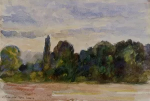Trees, Eragny painting by Camille Pissarro