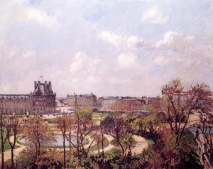 Tuileries Garden, Morning, Spring by Camille Pissarro Oil Painting