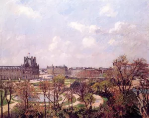 Tuileries Garden, Morning, Spring Oil painting by Camille Pissarro