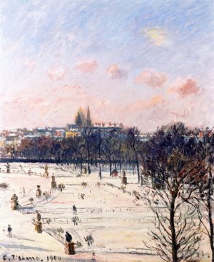Tuileries Garden, Snow Effect by Camille Pissarro Oil Painting