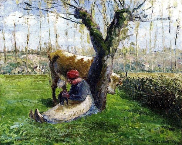 Untitled by Camille Pissarro - Hand-Painted Oil Painting Reproduction