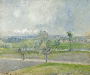 Valhermeil Near Oise - Rain Effect by Camille Pissarro Oil Painting