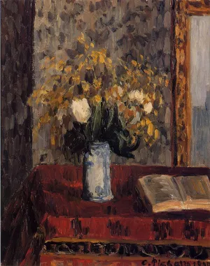 Vase of Flowers, Tulips and Garnets by Camille Pissarro - Oil Painting Reproduction