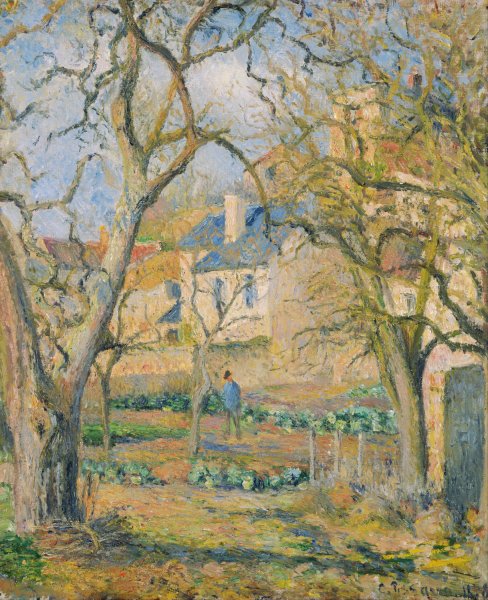 Vegetable Garden  by Camille Pissarro - Hand-Painted Oil Painting Reproduction
