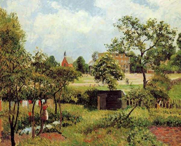 View Across Stamford Brook Common by Camille Pissarro - Hand-Painted Oil Painting Reproduction