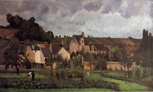 View of l'Heritage at Pontoise by Camille Pissarro Oil Painting