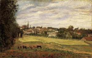 View of Marly-le-Roi by Camille Pissarro Oil Painting