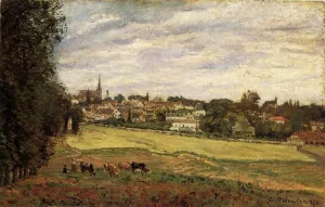 View of Marly-le-Roi by Camille Pissarro - Oil Painting Reproduction