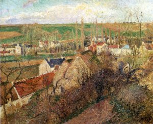 View of Osny near Pontoise by Camille Pissarro Oil Painting