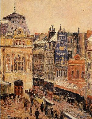 View of Paris, Rue d'Amsterdam by Camille Pissarro Oil Painting