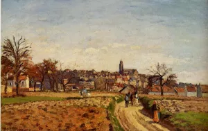 View of Pontoise by Camille Pissarro - Oil Painting Reproduction