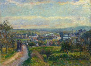 View of Saint-Ouen-l'Aumone by Camille Pissarro Oil Painting