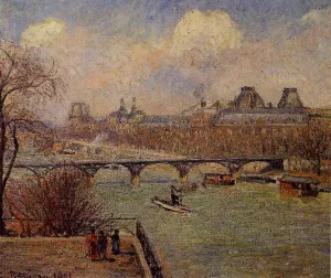 View of the Seine from the Raised Terrace of the Pont-Neuf by Camille Pissarro - Oil Painting Reproduction