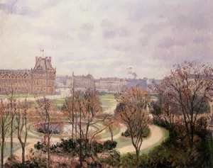 View of the Tulleries: Morning by Camille Pissarro - Oil Painting Reproduction