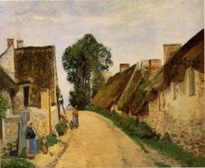Village Street, Auvers-sur-Oise by Camille Pissarro Oil Painting