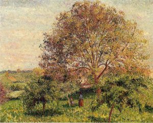 Walnut Tree in Spring by Camille Pissarro Oil Painting